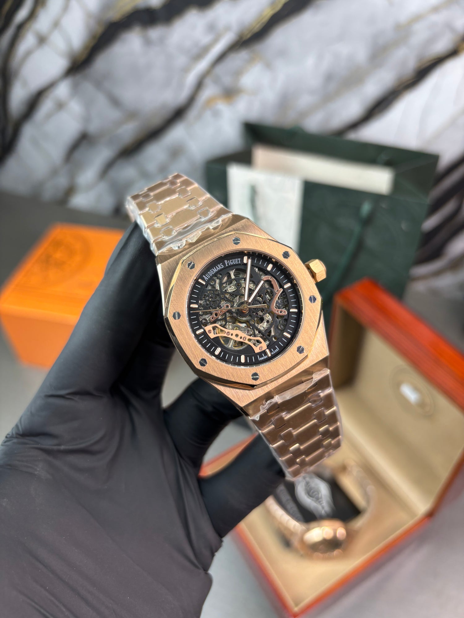 AP Royal Oak Skeleton Rose Gold