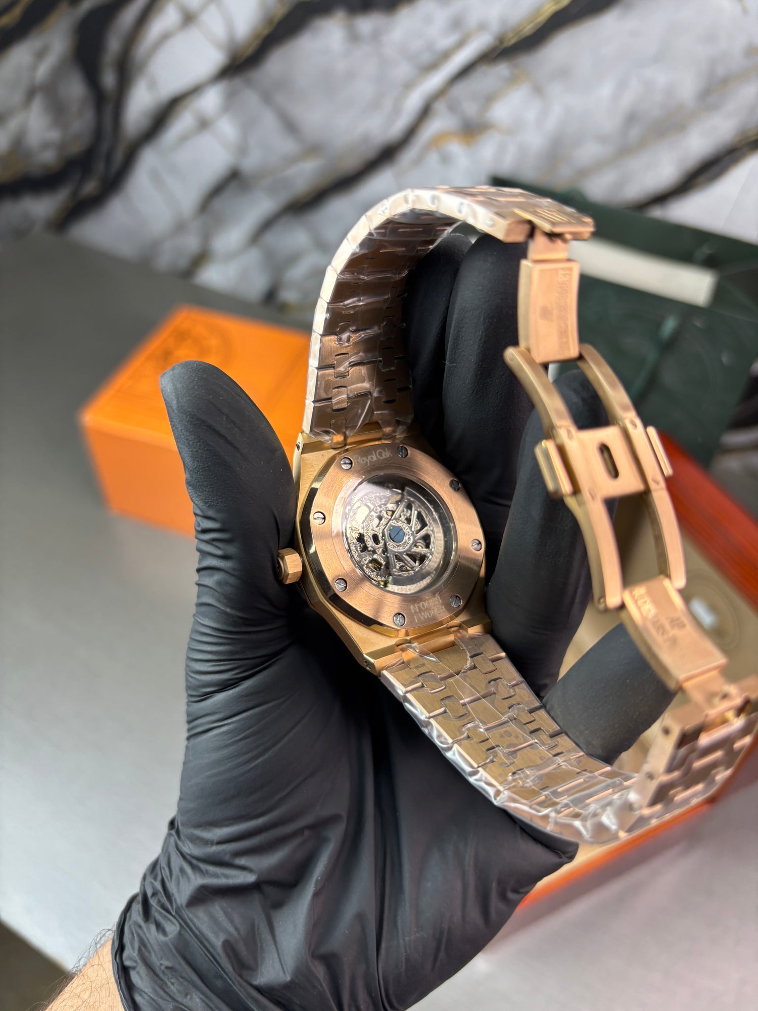 AP Royal Oak Skeleton Rose Gold
