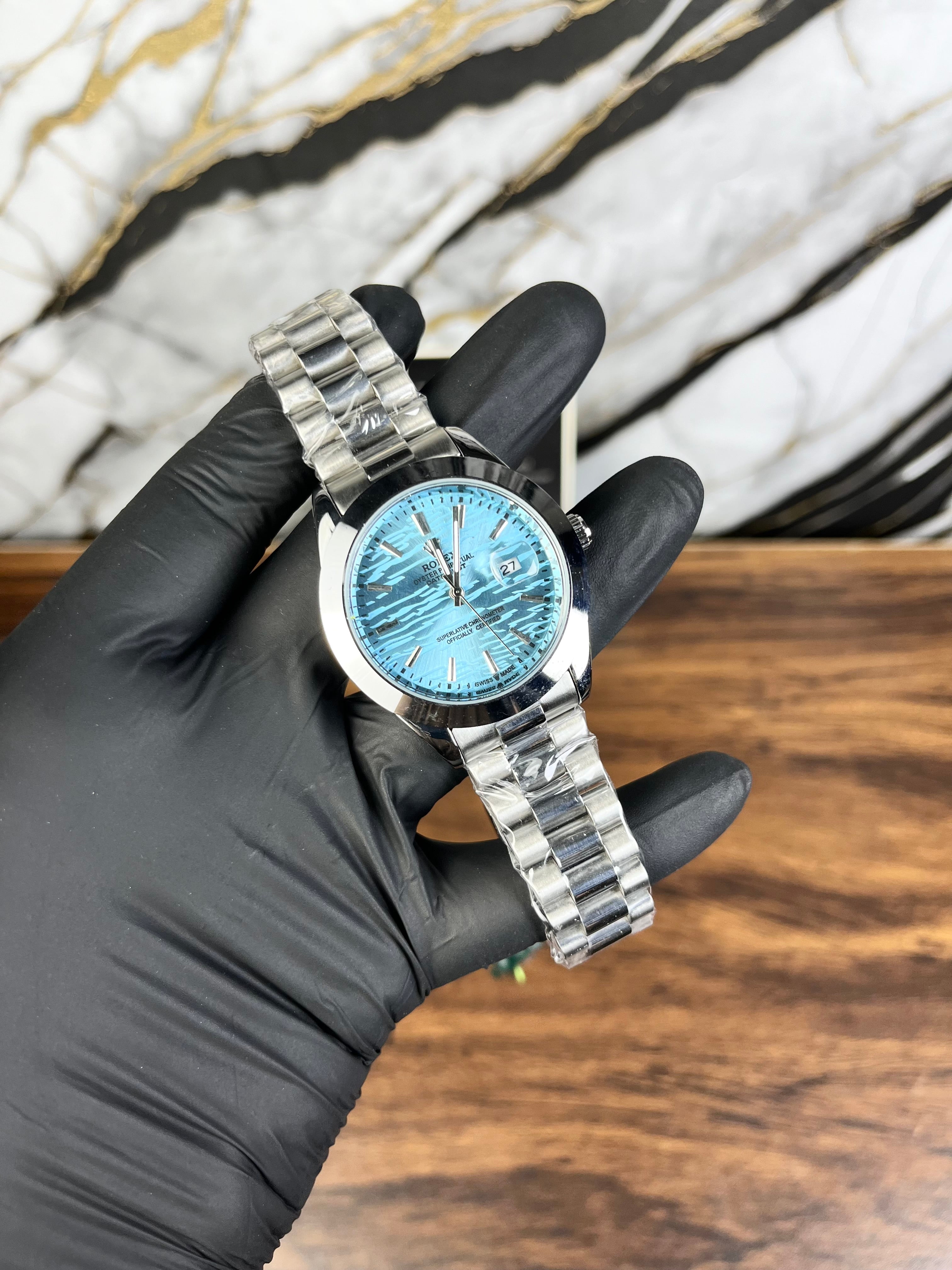 RLX Datejust Textured Dial Watch – JACK WATCHES