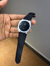 Time Craft Ultra Slim Leather Strap Watch