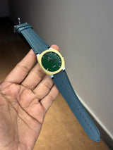 Time Craft Ultra Slim Leather Strap Watch