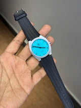 Time Craft Ultra Slim Leather Strap Watch