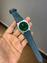Time Craft Ultra Slim Leather Strap Watch