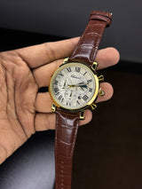 Chenxi Leather Strap Chronograph Watch