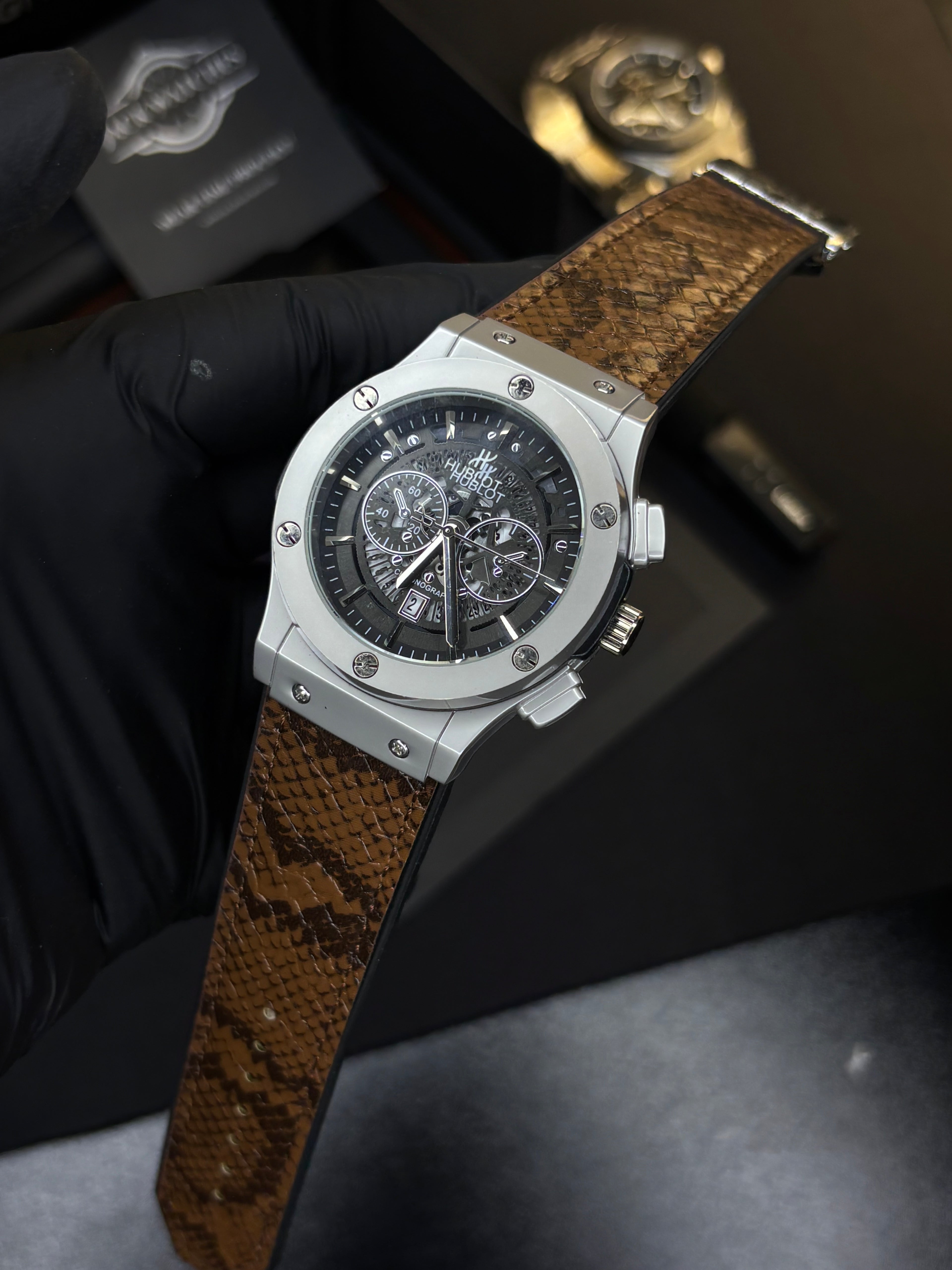HB Classic Fusion - Snake Skin Leather Straps