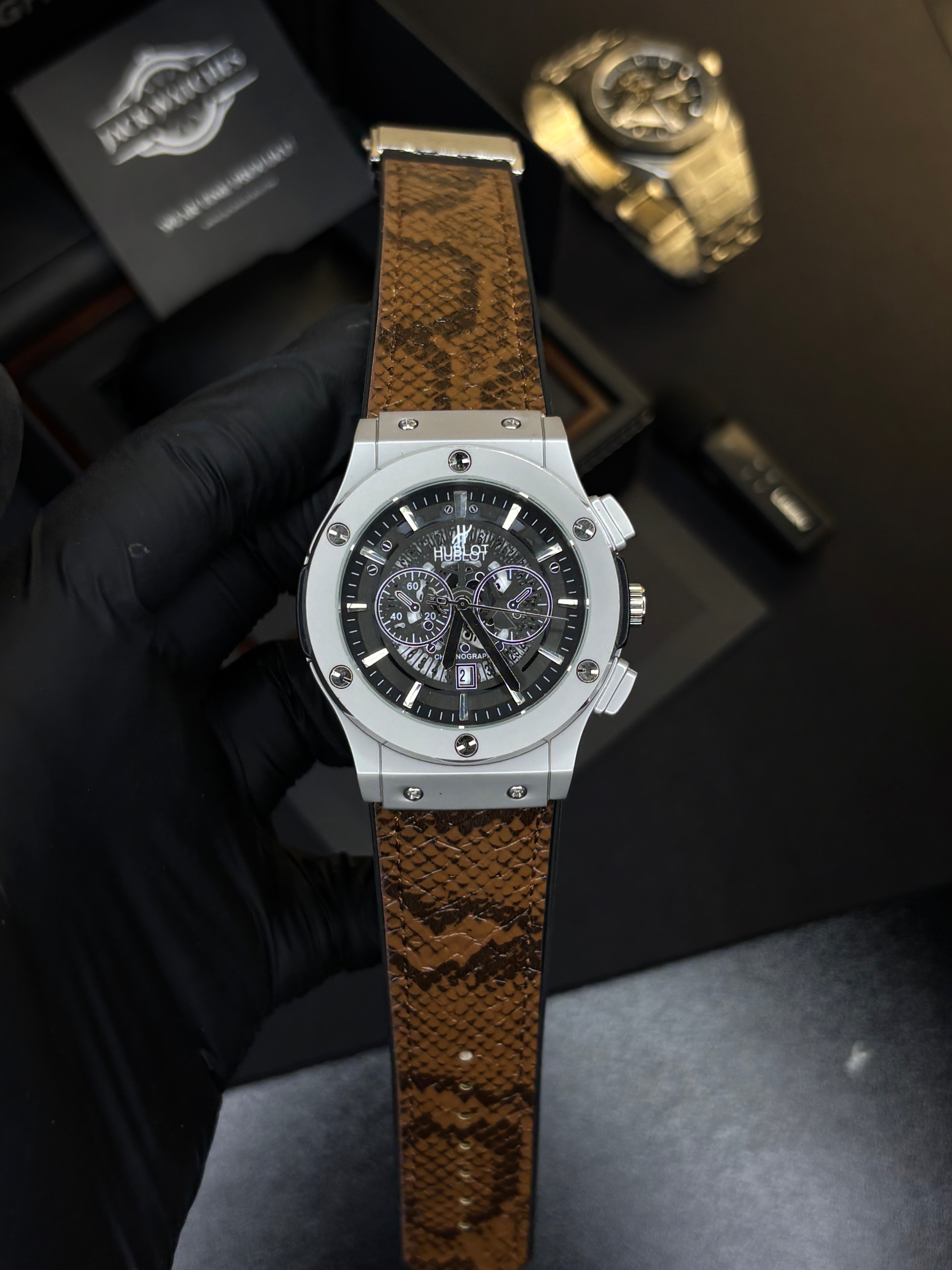 HB Classic Fusion - Snake Skin Leather Straps