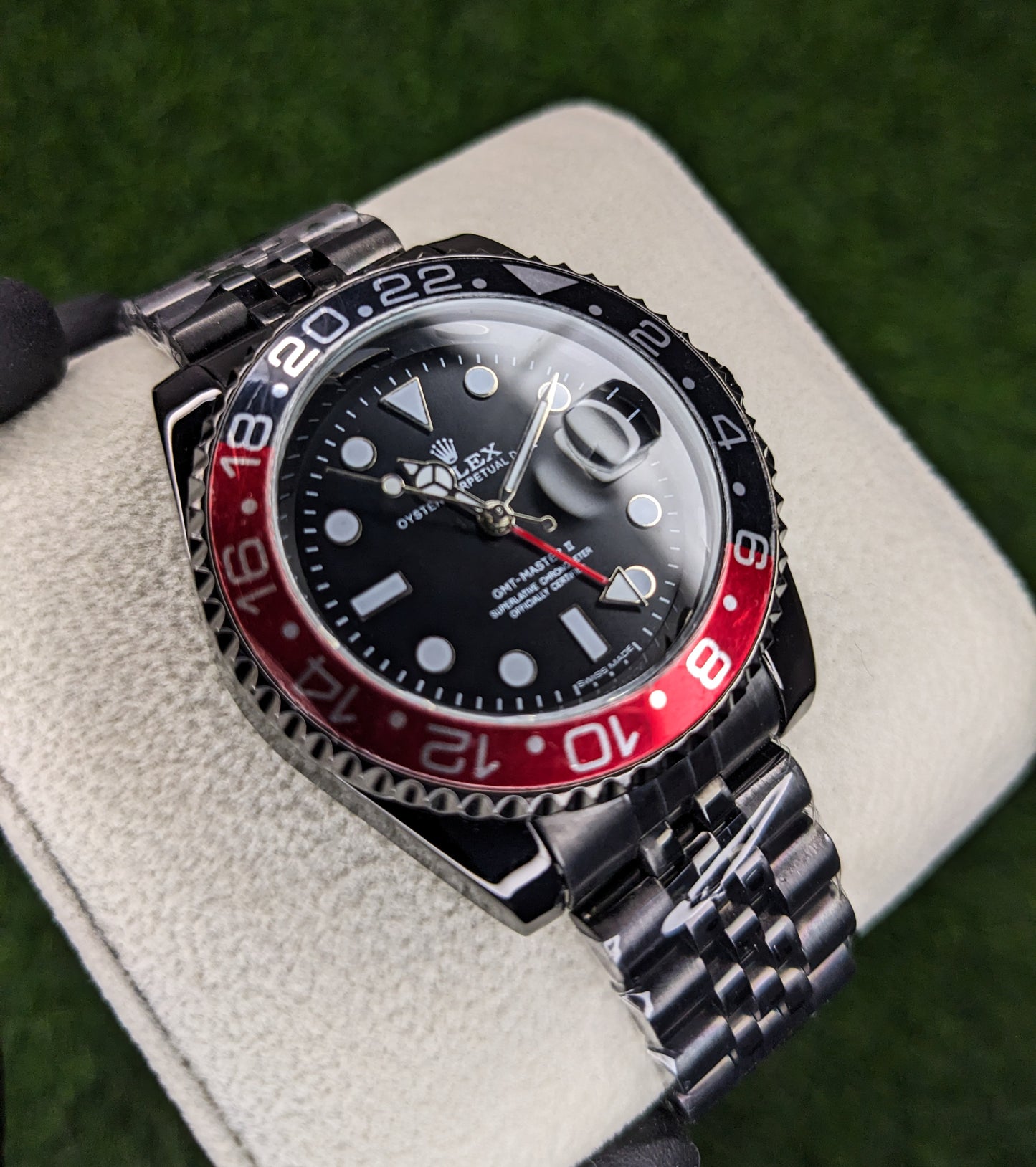 RLX GMT Master Edition With Rotating Dual Color Bezel & Date Adjust Feature