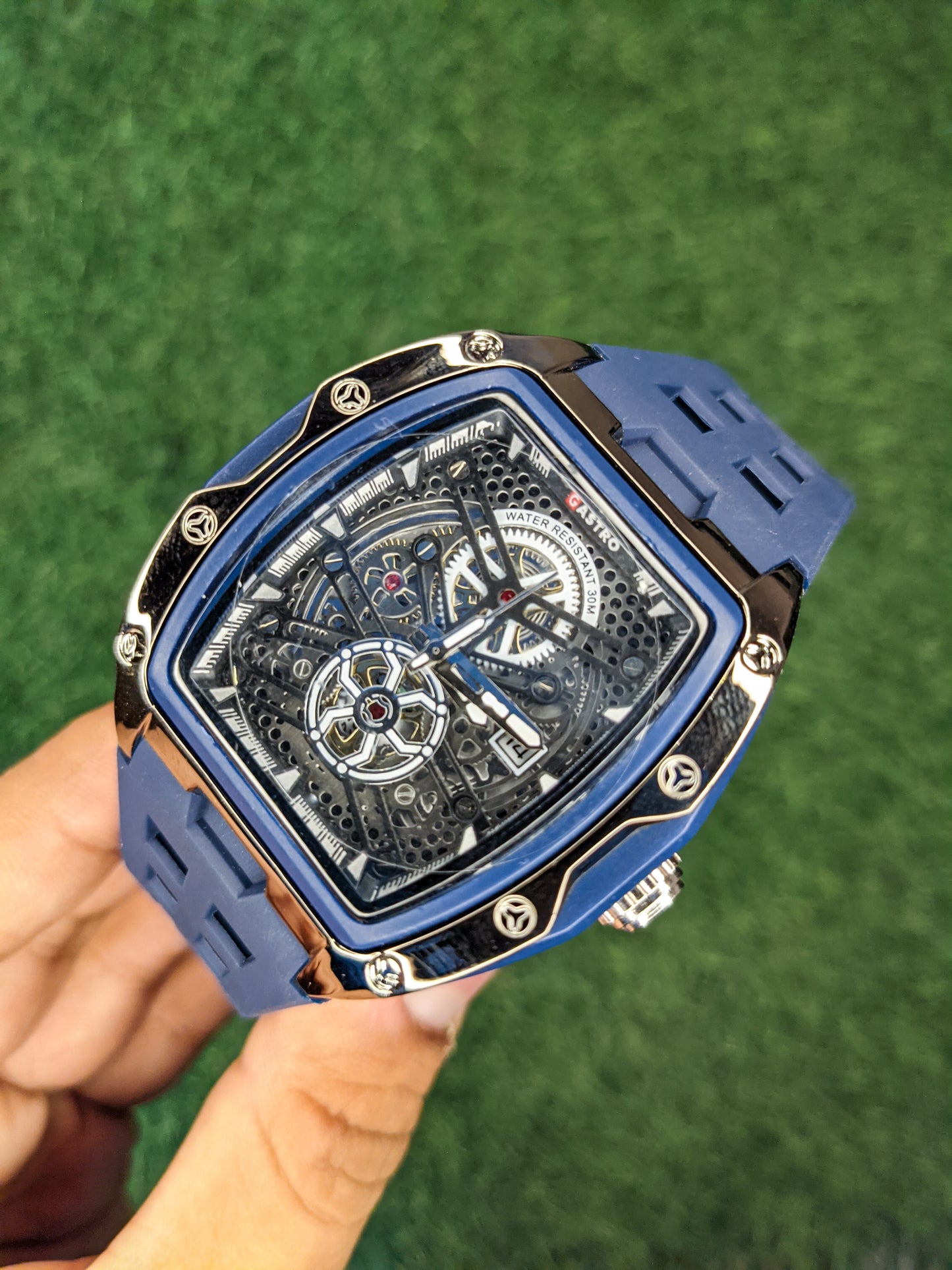 Gastro Luxirious Mechanical Style Watch - Blue Color