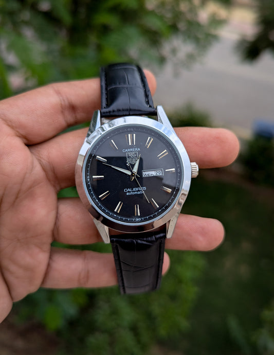 Tag Heuer Calibre 5 Leather Strap Watch