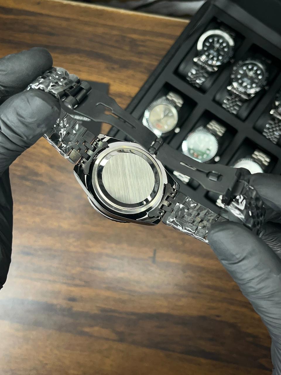 RLX GMT Master 2 - Full Black - Black-White Bezel