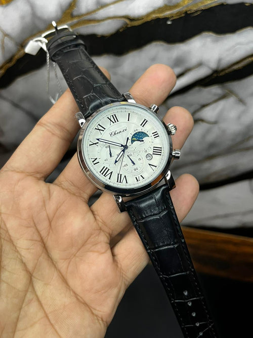Chenxi Leather Strap Chronograph Watch